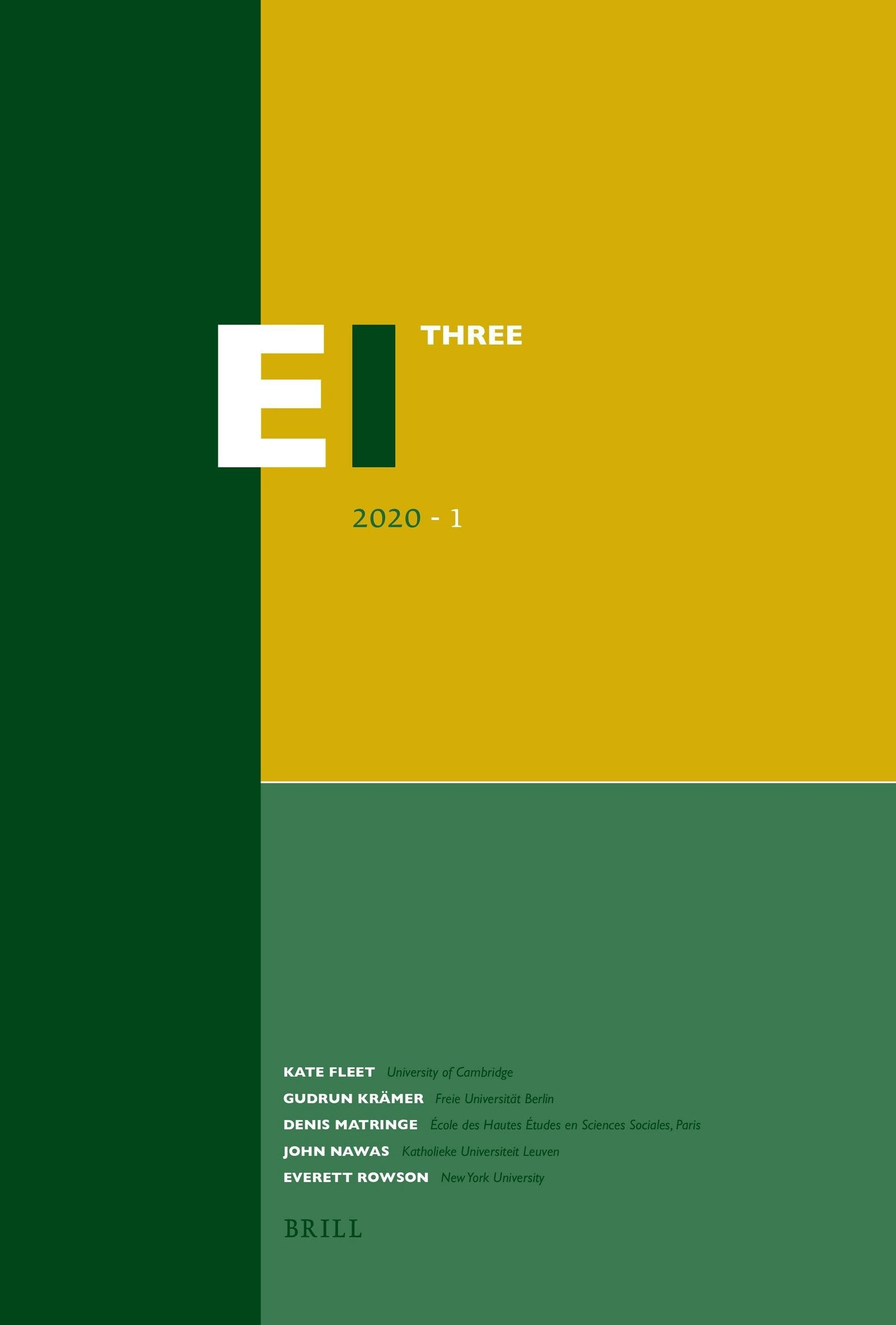 Book cover image for Encyclopaedia of Islam - Three 2020-1 ISBN: 9789004413436